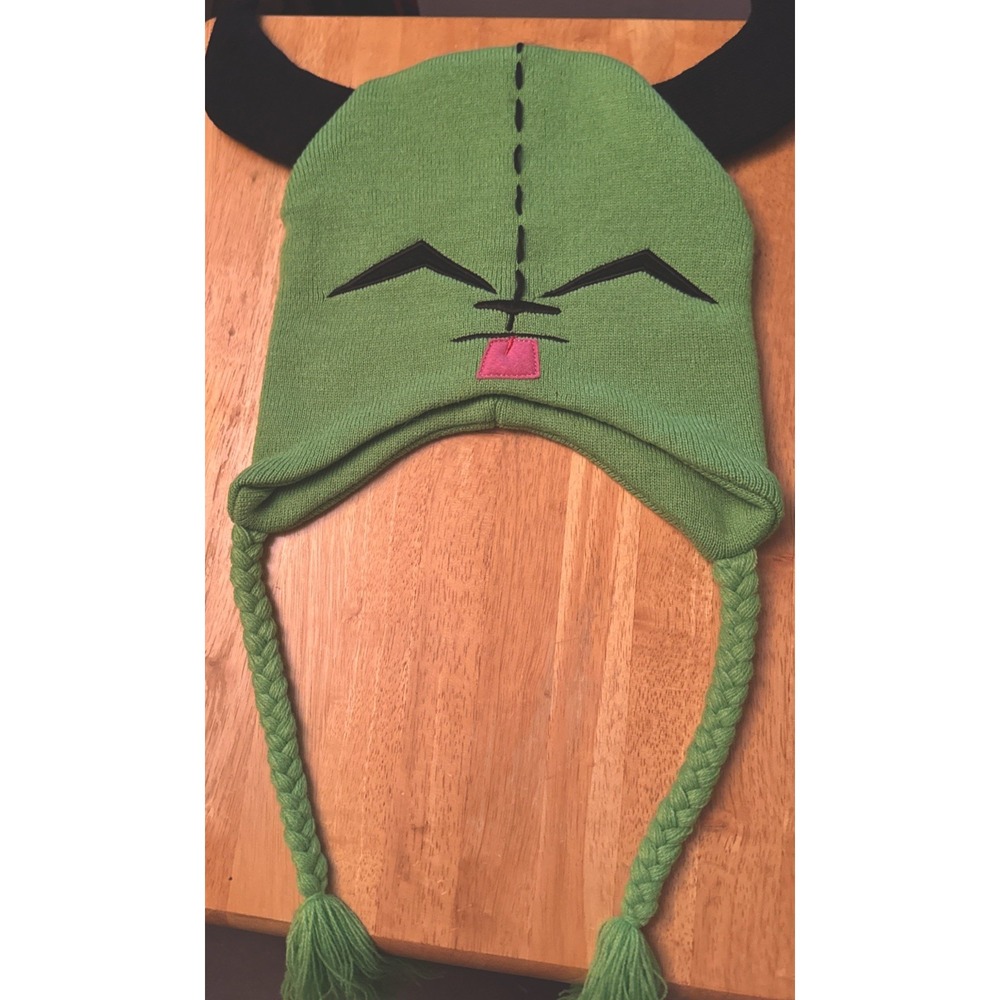 Nickelodeon Invader Zim Gir Robot Dog Winter Hat Tassels Green 2020 OSFM